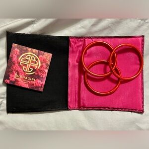 Set of 3 Crimson BUDHAGIRL All Weather Bangles medium